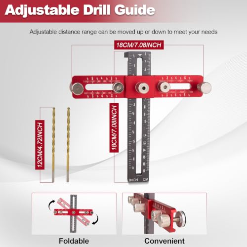 Cabinet Hardware Jig Template Tool for Handles Pulls and Drawers