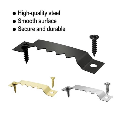 Large Sawtooth Picture Frame Hangers with Screws - 30 Pack, Supports 50 Ibs, Picture Hanging Hooks for Hanging Photo Frames Canvas Artwork Paintings - size: Large