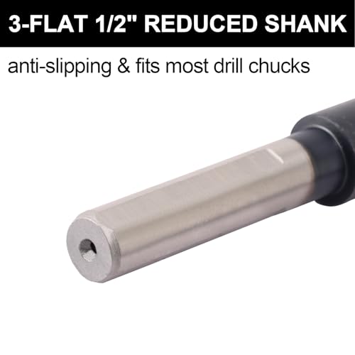 11/16 Drill Bit for Metal and Hardened Steel, M35 Cobalt 1/2 Inch Reduced Shank Industrial Grade Heavy Duty Drill Bit, with Index Storage Case - size: 11/16 in