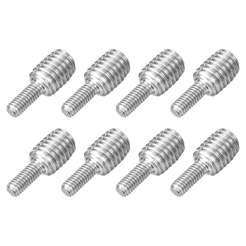 uxcell M4x10mm to M8x10mm Double End Threaded Stud Screw Bolt, 8Pcs 304 Stainless Steel Thread Reducer Adapter for Furniture Machinery Assembly Fastener - size: M4x10mm to M8x10mm