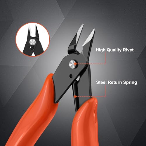 ValueMax 6-Pack 5-Inch Flush Cutters, Spring-Loaded Precision Side Cutters