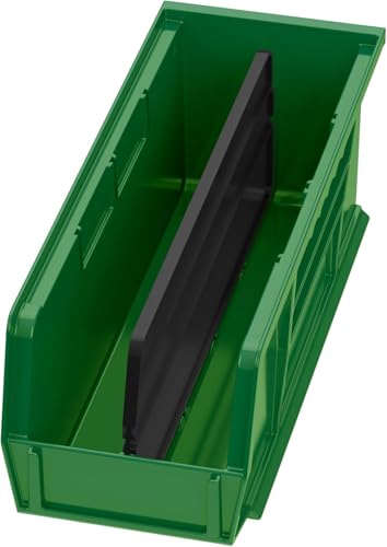 Akro-Mils 30224 AkroBins Plastic Storage Bins, 11"x 4"x 4", Green, 12-Pack - color: Green