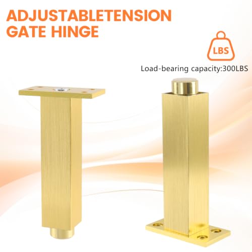 Geesatis 3" Furniture Legs,Square Tube Cabinet Feet,4PCs,Gold - color: Gold, size: 3inch
