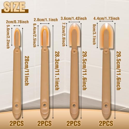 Caulking Tool Kit 8PCS Silicone Caulk Finishing and Smoothing Tools, Reusable Sealant Spatula Spreader Flexible Caulk Smoother with Ergonomic Handle for Bathroom Kitchen Window Floor Sealing