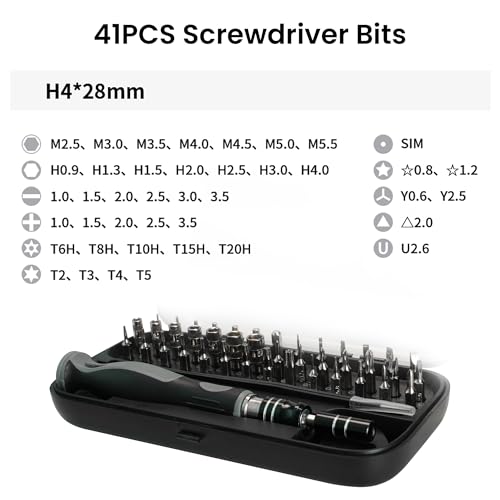 Pocket Precision Screwdriver Set, 48 in 1 Magnetic Screwdriver Set with CR-V Bits, Electronics Repair Tool Kit for Dorm Room Repairs, Phone, Laptop, Camera, Eyeglass, Watch, and Student Projects