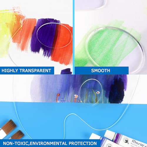 Tamaki 2 Pack Acrylic Paint Palette, Paint Pallet 9.8 x 5.9 Inch - size: 9.8 x 5.9 inch