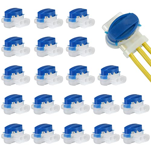GWHOLE 20pcs 3-Way Waterproof Wire Connectors for 22-14AWG Cables - color: 20PCS