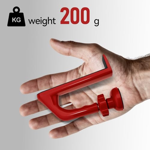 Portable Door Stopper, Aluminum Alloy Anti-Slip Safety Device, Suitable for Personal Protection During Travel or Apartment Living.(red) - color: Red