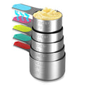Magnetic Measuring Cups Set of 5, Stainless Steel Nesting Measuring Cups with Easy to Read Markings, Kitchen Gadgets for Cooking & Baking - style: Magnetic-5PCS