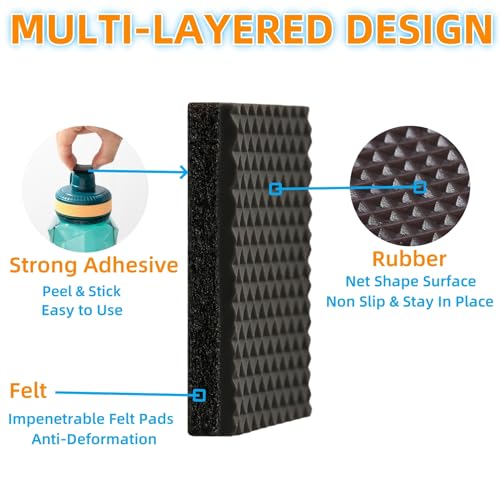 Furnigear Non Slip Furniture Pads - Self Adhesive Rubber Anti Skid Pads Grippers Rubber Chair Feet Furniture Pads for Hardwood Floors -Protectors for Furniture Table Legs Anti Slip 128 Pcs 3/4" Square - size: 3/4" Square 128pcs