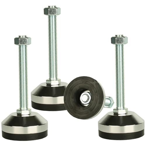 Heavy Duty Leveling Feet, M12 Thread,1300lb Capacity,4 Pcs - size: D60xM12x100,4 Pcs