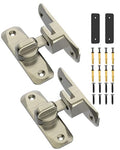 90/180 Degree Barn Door Latch Lock with Spacer, Bronze, 2 Pack - color: Bronze-2Pcs