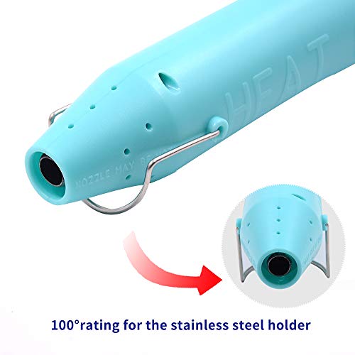 mofa Resin Heat gun,6.6ft Cable 300W Hot Air Gun for Crafting,Acrylic Paint Dryer Multi-Purpose Electric Heating Nozzle (Blue) - color: Blue