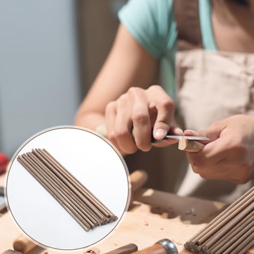 Wenqik 24 Pcs Walnut Dowel Rods 1/2 x 12 Inch Hardwood Stick for DIY Craft - size: 1/2 x 12 Inch