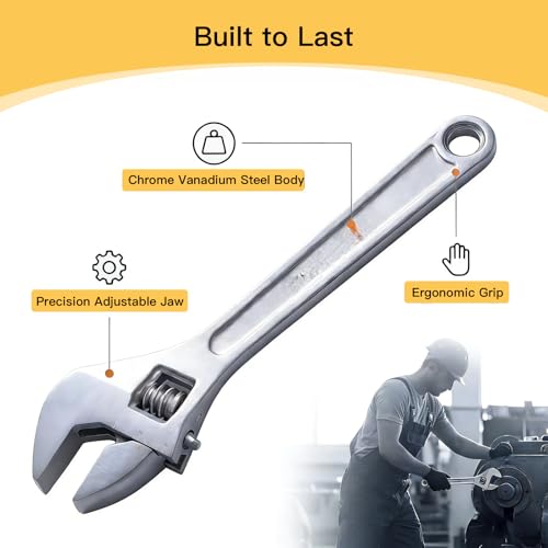8-Inch Adjustable Wrench