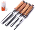 ATOPLEE 4 Pieces Wood Chisel Set for Woodworking, Professional Wood Chisel Tool Carpenter Gouge CR-V Steel Semi-Circular Edge Sharp Blade 8mm(5/16")/12mm(1/2")/18mm(3/4")/25mm(1") (Full Size-4PCS) - size: Semi-Circular-4 Piece Set (8mm/12mm/18mm/25mm)