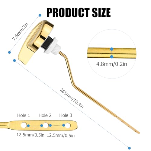 For TOTO Toilet Handle Replacement Parts Kit, Universal THU068#CP Trip Lvr - color: Bright Gold, size: 1 Pack