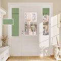 RYB HOME 100% Blackout Classroom Door Window Cover, Sidelight Curtains - color: Sage Green, size: 12"W x 40"L (Pack of 1)