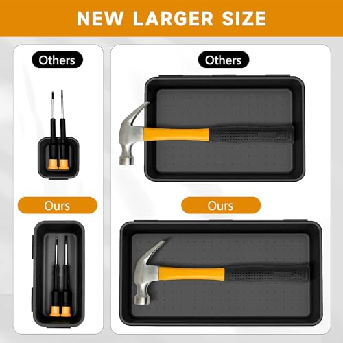Tool Box Organizer Tray, 24 PCS & 5 Sizes, Black - color: Black: 24 PCS