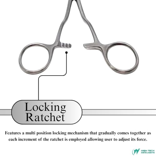 Mayo Hegar Needle Holder Driver with Cross Serrated Jaws Made of Stainless Steel Comes in Multi Position Locking Mechanism Clamping Pliers (5.5" Offset) - size: 5.5" Offset