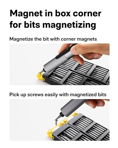 HOTO SnapBloq™ S-A01 Master Precision Screwdriver Set + Electric Screwdriver Rechargeable, 3.6V Cordless Screwdriver Set USB-C, 3 Torque Settings