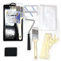 Allgala Paint Roller Kit 8 Pack 4 Inch Mini Micofiber Rollers with Tray Brush Gloves Drip Sheet Mini Roller Frame - color: 8PC Mini