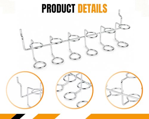 4 Pcs Screwdriver Organizer, Pegboard Tool Holder, Silver