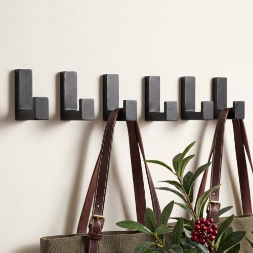 Teenyyou 6 Pcs Cute Kids Wall Hooks Adhesive for Backpack Black - color: Black