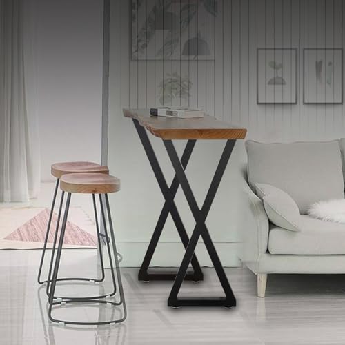 ALLCOS Metal Bar Table Legs, 36 Inch Heavy Duty Dining Table Leg with Adjustment Feet Furniture Legs, Black, Set of 2 - size: 36 Inch