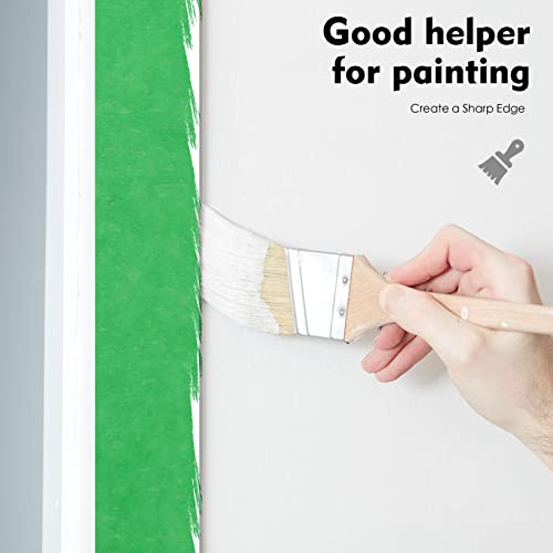 Green Painters Tape,0.7" x 60 Yards x 3 Rolls (180 Yards Total) - - color: Green, size: 0.7", 60 yards
