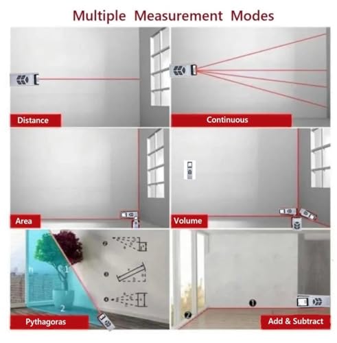 Laser Measuring Tool 131FT Digital Tape Measure Laser Tape Measure with Electronic Level USB Rechargeable Rangefinder for Area Volume Angle Distance