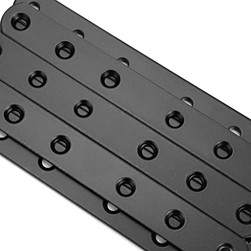 Sumnacon 8 Pcs Stainless Steel Flat Plates,6 Inch Mending Plate,Black - size: 6 Inch Black