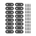 EATAKWARD 30Pcs Flat Straight Brace Brackets Plate, 1.57 x 0.6 x 0.08 Inch Stainless Steel Flat Plate Straight Brackets Repair Mending Bracket Plate for Wood Furniture Metal Mending Joining Plates