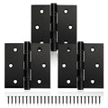 3 Pack Black Door Hinges 3 x 3 Inches, Stainless Steel Ball Bearing Hinges with Screws, Square Corner, Smooth and Quiet - size: 3x3inch - 3 Pack