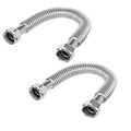 2piece EFIELD Flexible SS Corrugated Hose Connector,3/4" FIP x12"Length - size: 12"L(3/4" FIP)