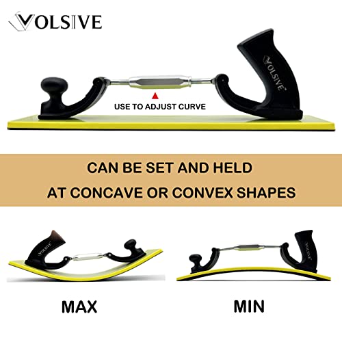 VOLSIVE Adjustable Sander Longboard Flexible Hand Sanding Blocks with Hook & Loop Backing Handle Sander, 7x42cm - color: Sanding Block, size: Adjustable 70*420mm