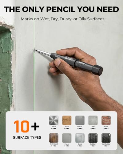 Nicpro Carpenter Pencils with Sharpener & Sleeve, 5Pack Construction Pencil - size: 5 Pack