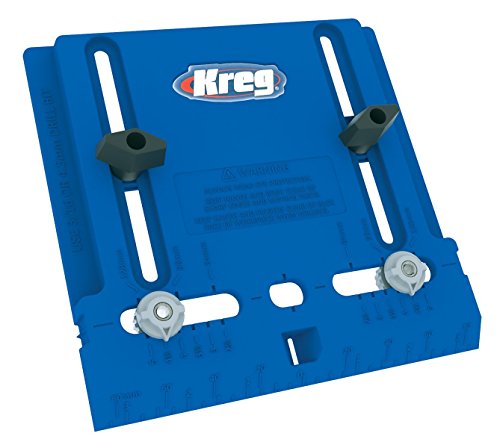Kreg Cabinet Hardware Jig - Portable Straight Hole Drilling - Precision Drilling Without a Press - Moveable Edge Guide for Accurate Positioning - for Knobs & Small Pulls - KHI-Pull