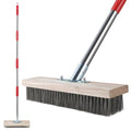 Mitclear Wire Broom with 57'' Long Handle Remove Moss on Patio Concrete