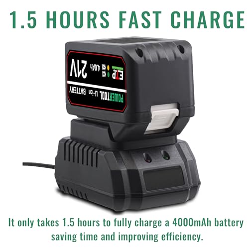 ALLEN ADMONDS 21V Battery Rapid Charger Base, Single Port Fast Charger