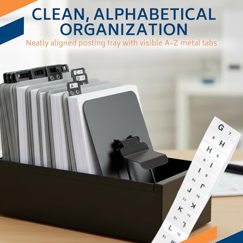 Martin Yale 14522 Posting Tray Index Set, Document Organizer and File Guides, Durable Pressboard Dividers with Metal Tabs, A-Z Label Inserts with Blank Reverse Side for Custom Labeling, 8.25" x 11"