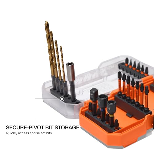 Klein Tools 33811 Drill and Driver Bit Set 32-Piece, Impact Driver Set, Titanium Coated Drill Bits, Precision Machined, MODbox Compatible Storage Case, Professional Tool Kit - size: 32-Piece Combo Set