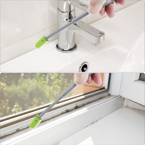 QWORK Caulking Tool Kit, Silicone Finishing Tools with 9 Interchangeable Pads for Tight Areas