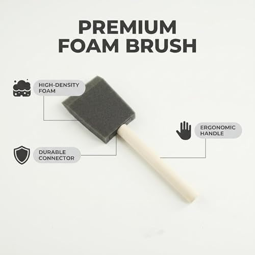 Poly Foam Brushes 2inch 48pcs, High Density Foam Paint Brush for Painting, Staining, Paint Sponges - size: 2inch 48pcs