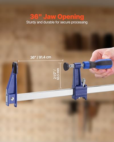 VEVOR 36" Bar Clamps for Woodworking, 4-Pack, 600 lbs Load Limit - size: 36"(4 Pack), style: Medium-Duty