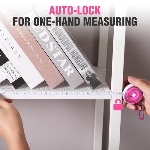 WORKPRO Soft Tape Measure, 60'' Retractable Measuring Tape for Body, Pink - color: Pink