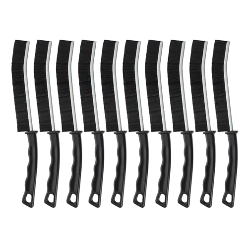 10 Pcs Crevice Cleaning Brush Set, Hard Bristle Narrow Gap Brush Home Tile Grout Scrub Brush Sink Faucet Window Frame Tight Spaces Corners Cleaner Tools for Kitchen Bathroom Toilet
