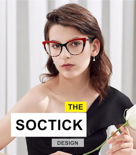 3 Pack Oversized Reading Glasses for Women with Spring Hinge - color: 3 Pack Mix C4*