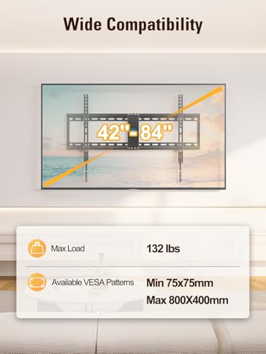 Mounting Dream Tilt TV Wall Mount for Most 42-84 inch TV up to 132 lbs - size: For 42"-84" TV