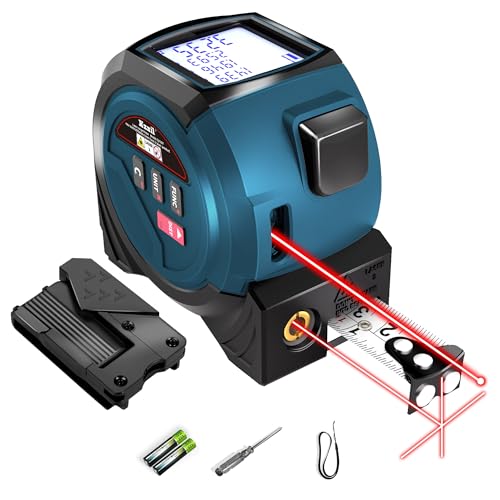 Laser Tape Measure 3 in 1 Laser Rangefinder Tape Measure with AutoLock